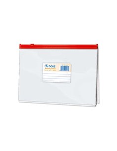 Sac zippé Dohe Paysage PVC transparent 200 microns - Format A5 - Ouverture par le haut - Fermeture zippée hermétique