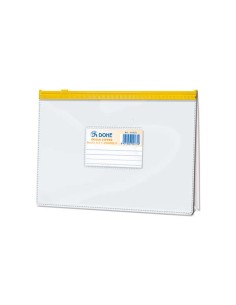 Sac zippé Dohe Paysage PVC transparent 200 microns - Format A5 - Ouverture par le haut - Fermeture zippée hermétique