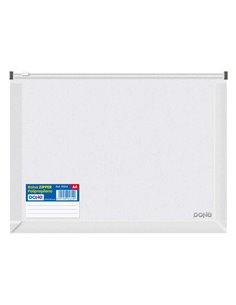 Sac zippé Dohe Landscape en polypropylène transparent - 180 microns - Fermeture zippée hermétique blanche - Dos extensible de 30