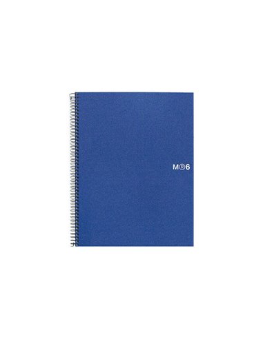Cahier Miquel Rius Notebook6 à spirales, format A5, 150 feuilles microperforées 70 g avec 2 trous, couverture en polypropylène, 