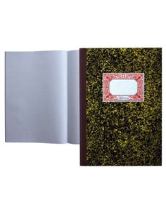 Cahier cartonné Miquel Rius, quadrillage 4 mm, format Folio naturel, 100 feuilles non numérotées, couverture cartonnée collée, d