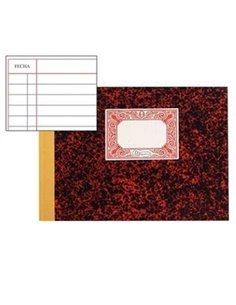 Cahier Miquel Rius, Carton, Comptes courants, Format 4º, Paysage, 100 Feuilles, Couverture cartonnée contrecollée, Dos en tissu 