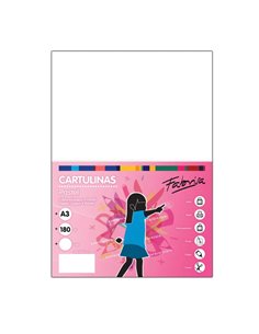 Paquet de 100 feuilles de papier cartonné Fabrisa 180 g/m² - Format A3 - Blanc