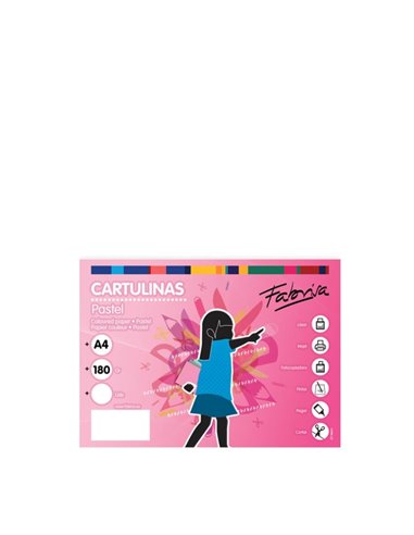 Paquet de 100 feuilles de papier cartonné Fabrisa 180 g/m² - Format A4 - Blanc