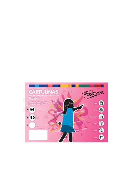 Paquet de 100 feuilles de papier cartonné Fabrisa 180 g/m² - Format A4 - Blanc
