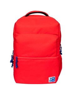 Sac à dos d'école Oxford B-Ready - Bretelles rembourrées et réglables - Dimensions 42 x 30 x 15 cm - Rouge