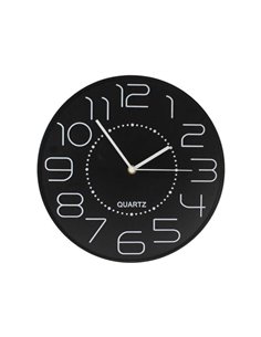 Horloge de bureau Bismark avec chiffres blancs et sans verre – Aiguilles en aluminium – Noir