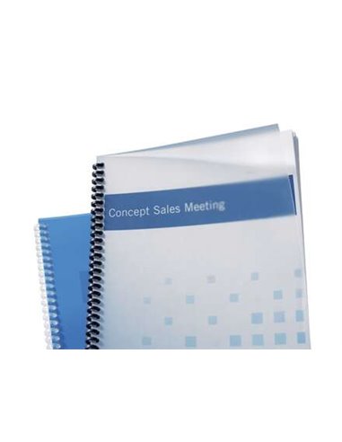 Lot de 100 couvertures de reliure A4 GBC PolyClearView - 500 microns - Transparent