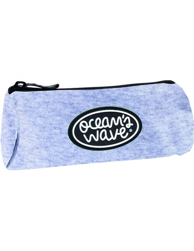 Trousse ronde Oceans Wave - Grande capacité - Gris