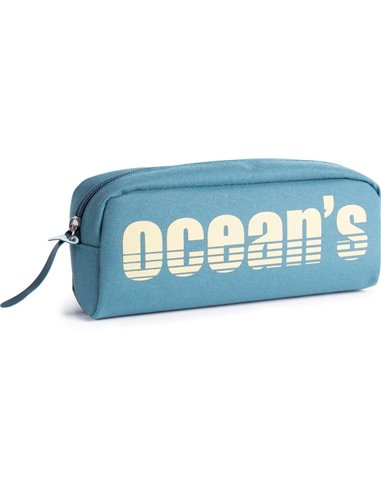 Trousse Oceans Wave California à 1 fermeture éclair - Tirette ergonomique - Bleu