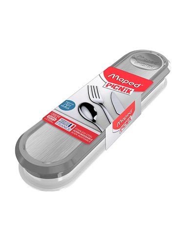 BOITE A COUVERTS MAPED POUR ADULTES COLORIS GRIS