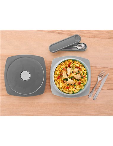 BOITE A COUVERTS MAPED POUR ADULTES COLORIS GRIS