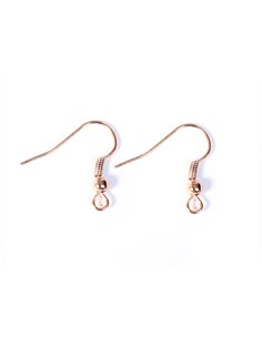 BOUCLE D'OREILLES METALLIQUES CROCHET HIPPIE OUVERT DORE  20X18MM  PAQUET 10 UNITES