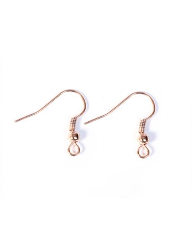 BOUCLE D'OREILLES METALLIQUES CROCHET HIPPIE OUVERT DORE  20X18MM  PAQUET 10 UNITES