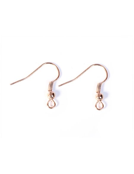 BOUCLE D'OREILLES METALLIQUES CROCHET HIPPIE OUVERT DORE  20X18MM  PAQUET 10 UNITES