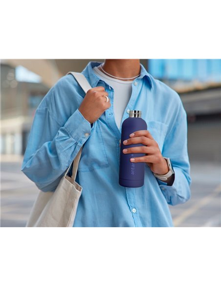 BOUTEILLE ISOTHERME ANTARTIK ACIER INOXYDABLE SANS BPA 500ML COLORIS BLEU
