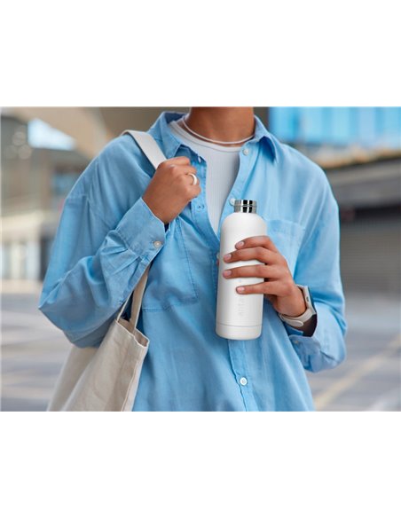 BOUTEILLE ISOTHERME ANTARTIK ACIER INOXYDABLE SANS BPA 500ML COLORIS BLANC