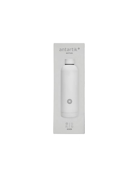BOUTEILLE ISOTHERME ANTARTIK ACIER INOXYDABLE SANS BPA 500ML COLORIS BLANC