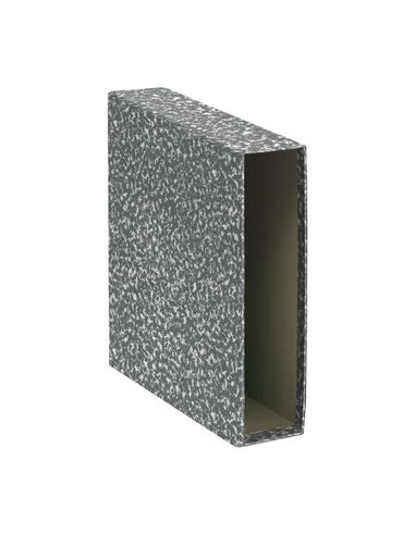 Pochettes de classeur Dohe - Format A4 - Carton doublé de papier imprimé - Pour classeur gris marbré - Naturel