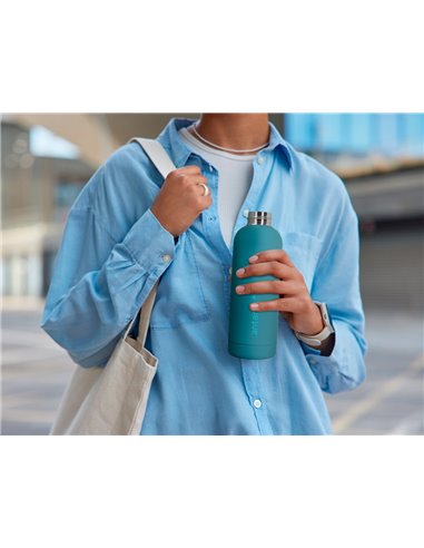 BOUTEILLE ISOTHERME ANTARTIK ACIER INOXYDABLE SANS BPA 500ML COLORIS TURQUOISE