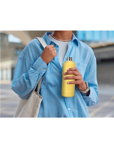 BOUTEILLE ISOTHERME ANTARTIK ACIER INOXYDABLE SANS BPA 500ML COLORIS JAUNE