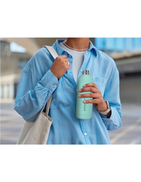 BOUTEILLE ISOTHERME ANTARTIK ACIER INOXYDABLE SANS BPA 500ML COLORIS MENTHE