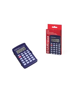 Calculatrice de poche classique ErichKrause PC-131 avec écran LCD à 8 chiffres - Bleu foncé