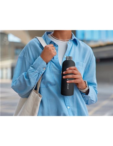 BOUTEILLE ISOTHERME ANTARTIK ACIER INOXYDABLE SANS BPA 500ML COLORIS NOIR