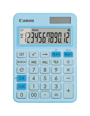 Calculatrice de bureau Canon LS-125KB avec écran LCD à 12 chiffres – Racine carrée, calcul de constante, total général, changeme