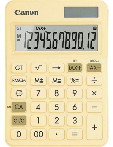 Calculatrice de bureau Canon LS-125KB avec écran LCD à 12 chiffres – Racine carrée, calcul de constante, total général, changeme