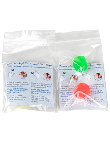 ADAPTATEUR CRAYON LIDERPAPEL PLASTIQUE IDÉAL APPRENTISSAGE ÉCRITURE GAUCHER/DROITIER COULEUR BLEU ROUGE PAQUET 2 UNITÉS