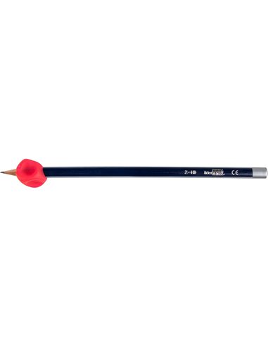 ADAPTATEUR CRAYON LIDERPAPEL PLASTIQUE IDÉAL APPRENTISSAGE ÉCRITURE GAUCHER/DROITIER COULEUR BLEU ROUGE PAQUET 2 UNITÉS