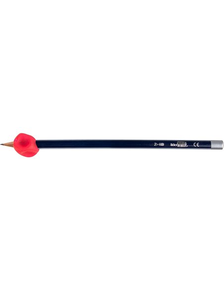 ADAPTATEUR CRAYON LIDERPAPEL PLASTIQUE IDÉAL APPRENTISSAGE ÉCRITURE GAUCHER/DROITIER COULEUR BLEU ROUGE PAQUET 2 UNITÉS