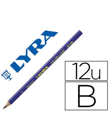 CRAYON GRAPHITE LYRA D'INITIATION À L'ÉCRITURE CORPS TRIANGULAIRE MINE B 4MM DIAMÈTRE 9MM