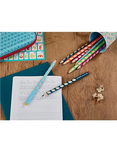 CRAYON GRAPHITE STABILO EASYGRAPH ERGONOMIQUE TRIANGULAIRE DIAMÈTRE 10MM LONGUEUR 175MM MINE HB 3.15MM DROITIER