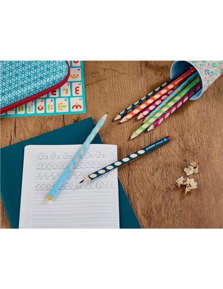 CRAYON GRAPHITE STABILO EASYGRAPH ERGONOMIQUE TRIANGULAIRE DIAMÈTRE 10MM LONGUEUR 175MM MINE HB 3.15MM DROITIER