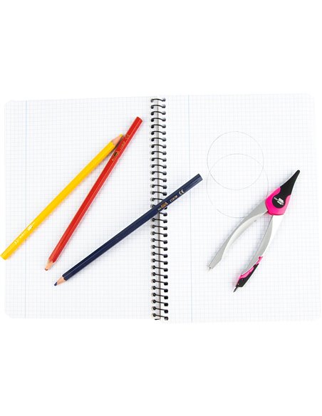 COMPAS LIDERPAPEL ADAPTATEUR UNIVERSEL ET MINES COLORIS  ASSORTIS