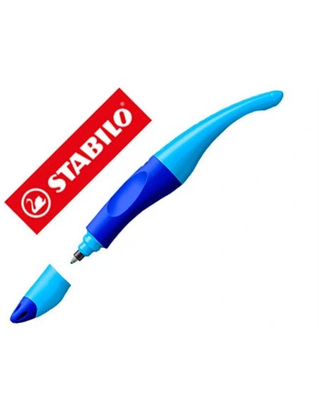 STYLO-BILLE STABILO EASY ORIGINAL GAUCHER 1 RECHARGE COULEUR BLEU ÉTUI