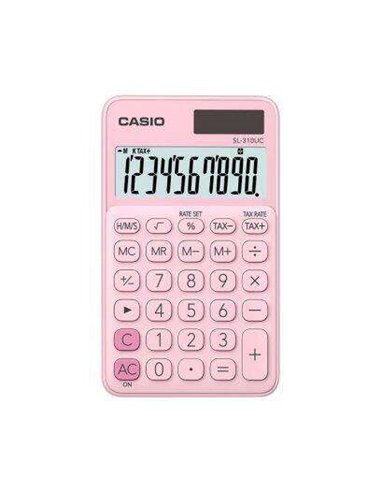Calculatrice de poche Casio SL-310UC - Calculatrice fiscale - Écran LCD 10 chiffres - Fonctionne à l'énergie solaire et à piles 