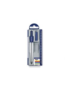 COMPAS STAEDTLER 550 50 BRANCHE POINTE SÈCHE INTERCHANGEABLE RÉGLETTE GRADUÉE MINES 2MM ÉTUI RIGIDE