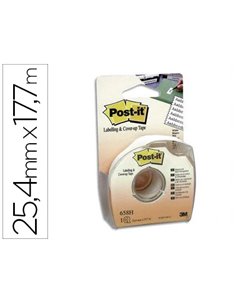 BANDE CORRECTION POST-IT RUBAN MASQUAGE 6 LIGNES 25MM REPOSITIONNABLE DÉVIDOIR PLASTIQUE JETABLE INVISIBLE PHOTOCOPIE