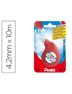 CORRECTEUR PENTEL COMPACT RUBAN 4.2MMX10M APPLICATION LATÉRALE NIVEAU BANDE DE CORRECTION VISIBLE