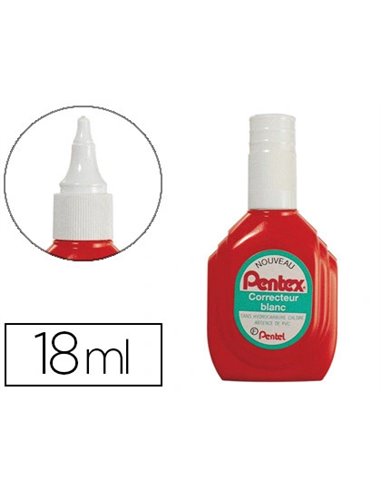 CORRECTEUR PENTEL PENTEX ZLC1W POCHE CORPS FLEXIBLE STYLO 18ML SÉCHAGE RAPIDE