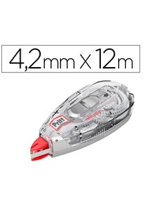 CORRECTEUR PRITT RECHARGEABLE DÉVIDOIR RUBAN 4.2MMX12M RÉÉCRITURE IMMÉDIATE EMBOUT RÉTRACTABLE
