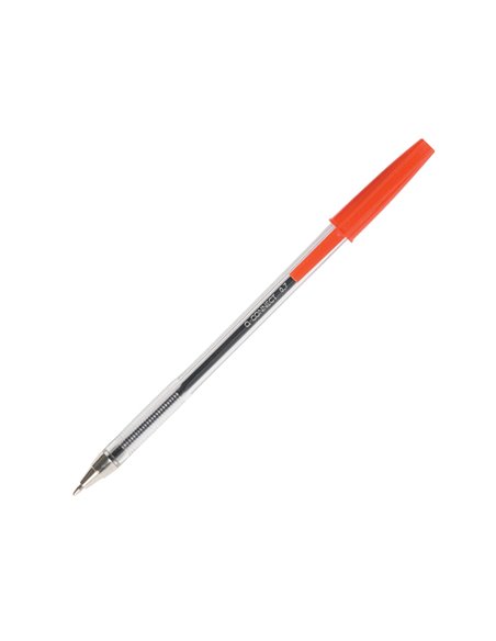 STYLO-BILLE Q-CONNECT ÉCRITURE MOYENNE 0.7MM ENCRE CLASSIQUE BILLE INDÉFORMABLE CAPUCHON COULEUR ENCRE ROUGE