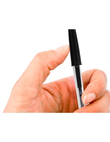 STYLO-BILLE Q-CONNECT ÉCRITURE MOYENNE 0.7MM ENCRE CLASSIQUE BILLE INDÉFORMABLE CAPUCHON COULEUR ENCRE NOIR