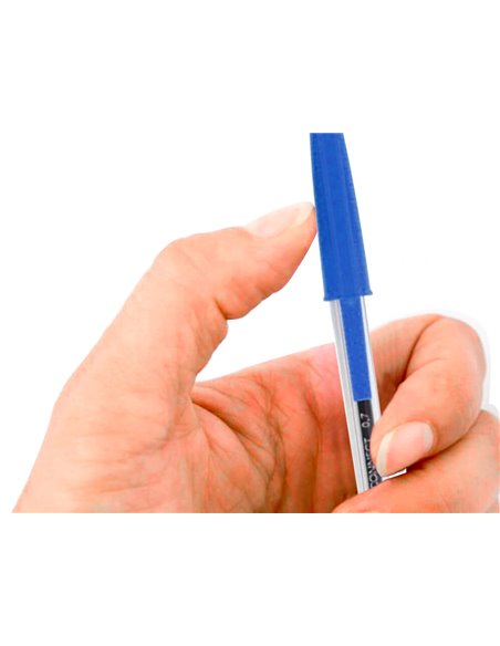 STYLO-BILLE Q-CONNECT ÉCRITURE MOYENNE 0.7MM ENCRE CLASSIQUE BILLE INDÉFORMABLE CAPUCHON COULEUR ENCRE BLEU