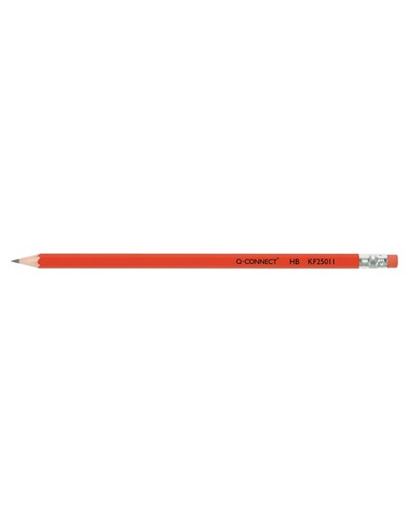 CRAYON GRAPHITE Q-CONNECT HB CORPS HEXAGONAL USAGE COURANT BOUT GOMME