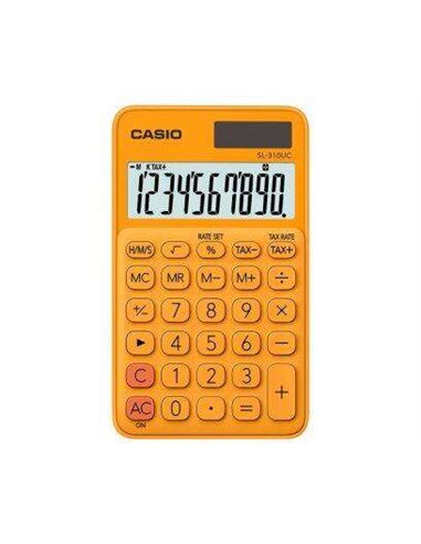 Calculatrice de poche Casio SL-310UC - Calculatrice fiscale - Écran LCD 10 chiffres - Fonctionne à l'énergie solaire et à piles 