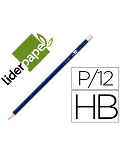 CRAYON GRAPHITE LIDERPAPEL BOIS CORPS TRIANGULAIRE MÉTALLISÉ COLORIS VIFS MINE ULTRA-RÉSISTANTE SANS GOMME